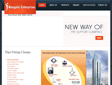 Tablet Screenshot of pipefittingclamps.com